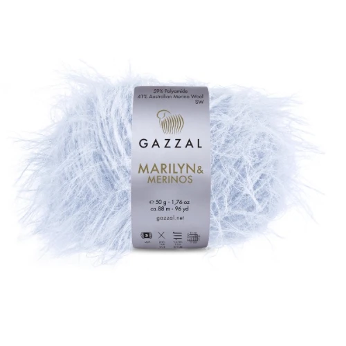 Włóczka Gazzal Marilyn&Merinos 8253 jasno szaro-błękitny