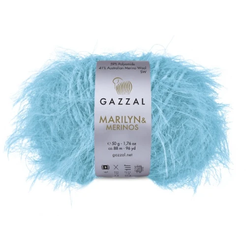 Włóczka Gazzal Marilyn&Merinos 8254 błękitny