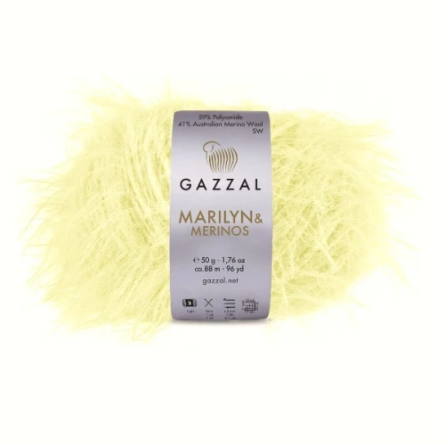 Włóczka Gazzal Marilyn&Merinos 8262 jasny żółty