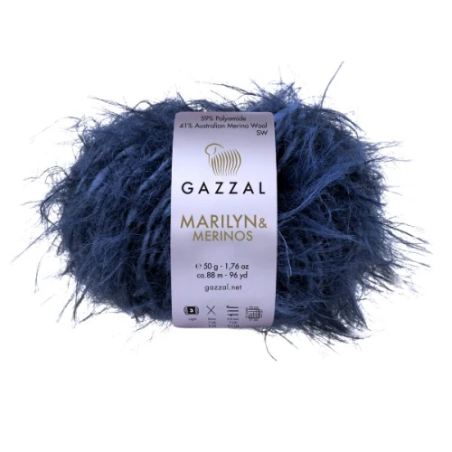 Włóczka Gazzal Marilyn&Merinos 8273  granatowy
