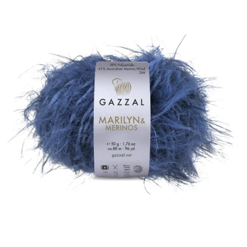 Włóczka Gazzal Marilyn&Merinos 8274 jasny granat