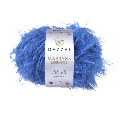 Włóczka Gazzal Marilyn&Merinos 8278 niebieski