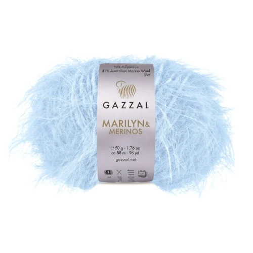 Włóczka Gazzal Marilyn&Merinos 8279 błękitny