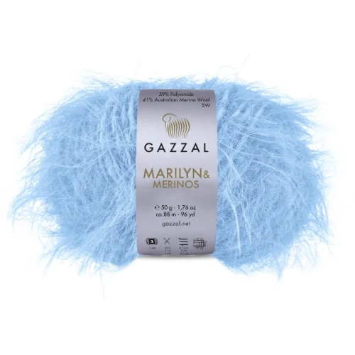 Włóczka Gazzal Marilyn&Merinos 82780 błękitny
