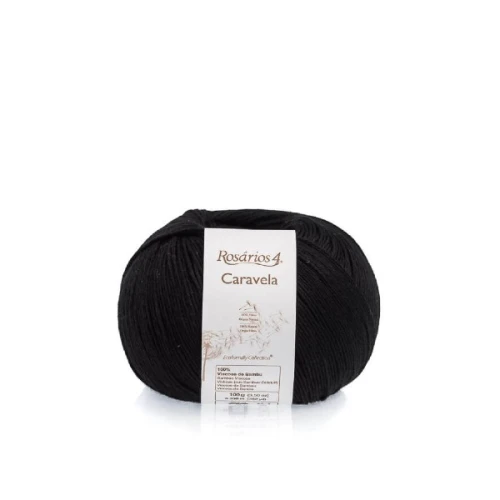 Włóczka Rosarios 4 Caravela 17 czarny