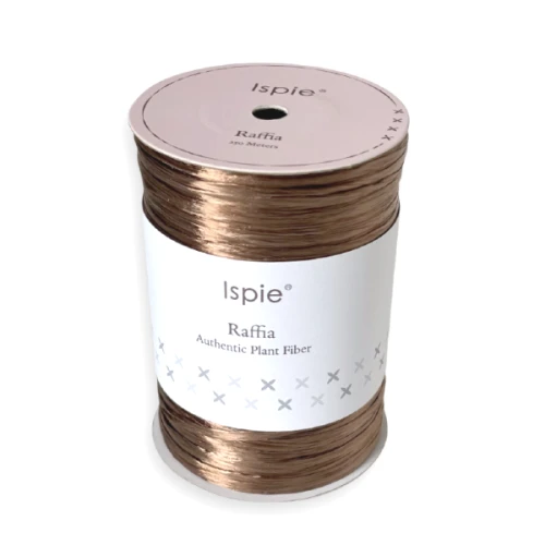 Rafia Ispie 217A Brass, raffia Ispie do szydełkowania, papierowa, wiskoza, miedziany