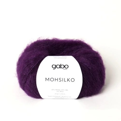 Włóczka GABO WOOL MOHSILKO 4713 bakłażan