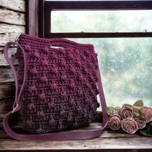Wzór na torebkę PUFFYBAG od Calu Art ZE SZNURKA POLIESTROWEGO OMBRE BY MILA
