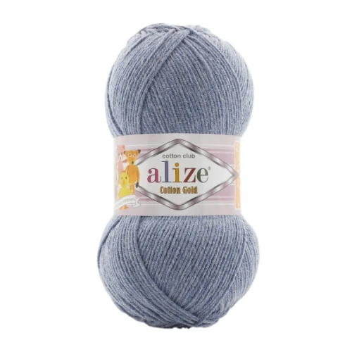 Włóczka Alize Cotton Gold 962 niebiesko-szary