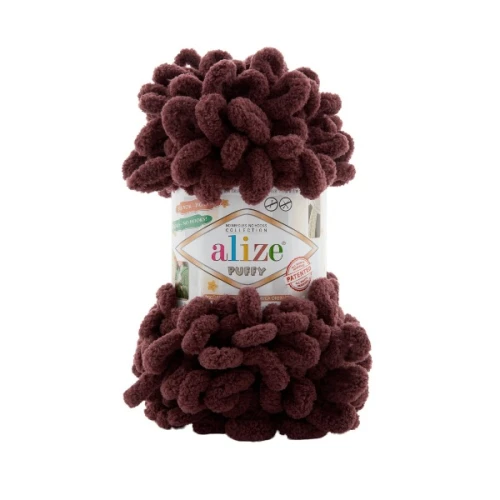 Włóczka Alize Puffy 993 czekoladowy