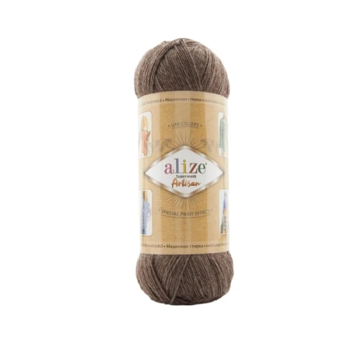 Włóczka Alize Artisan Superwash 240 brązowy melanż