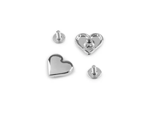 Nit kaletniczy skręcany 15x14 mm, serce 930727_1 nikiel