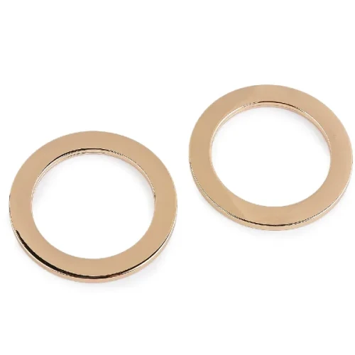 Krążek płaski, kółko, 52 mm, 2szt, różowe złoto 940686_4