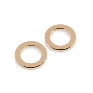 Krążek płaski, kółko, 30 mm, 2szt, różowe złoto 940689_2