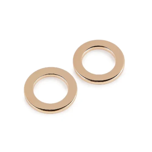 Krążek płaski, kółko, 30 mm, 2szt, różowe złoto 940689_2