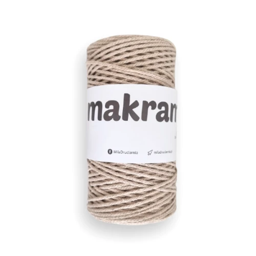 Sznurek MAKRAMA by Mila 2 mm, 200m 61 karmel