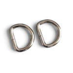 Półkółko metalowe 25x20 mm, nikiel