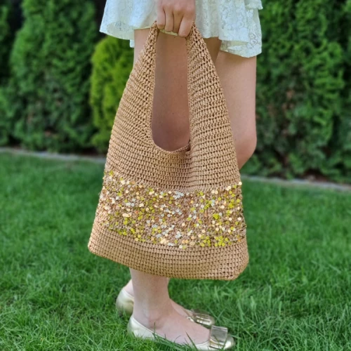Wzór na torebka z raffi Ispie i cekinów, Blink Bag