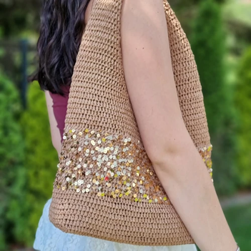 Wzór na torebka z raffi Ispie i cekinów, Blink Bag