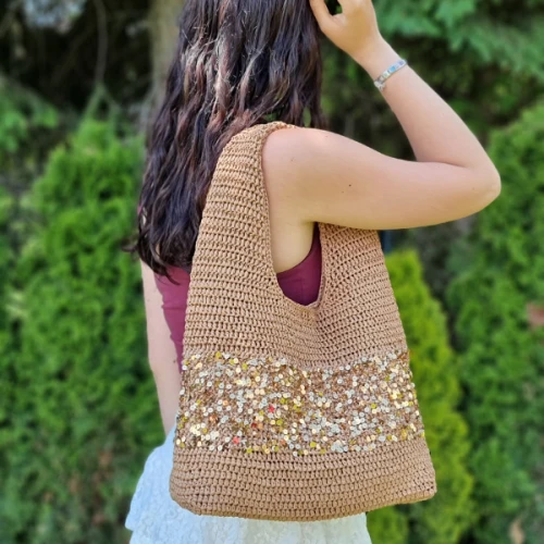 Wzór na torebka z raffi Ispie i cekinów, Blink Bag