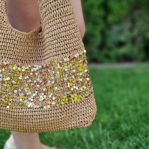Wzór na torebka z raffi Ispie i cekinów, Blink Bag