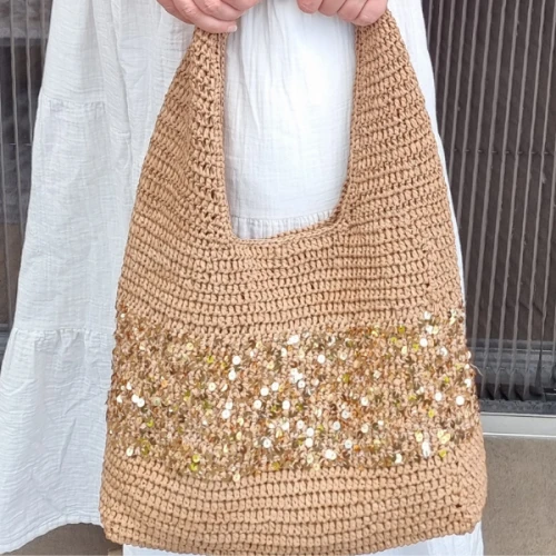 Wzór na torebka z raffi Ispie i cekinów, Blink Bag