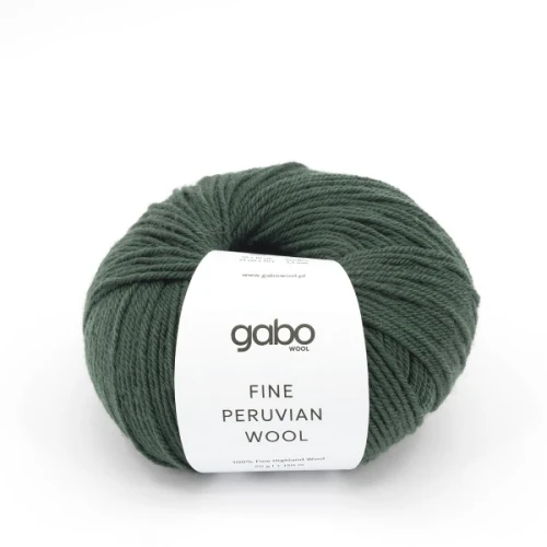Włóczka GABO WOOL Fine Peruvian Wool 8172 leśna zieleń