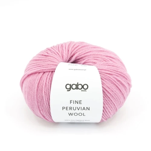 Włóczka GABO WOOL Fine Peruvian Wool 8716 róż