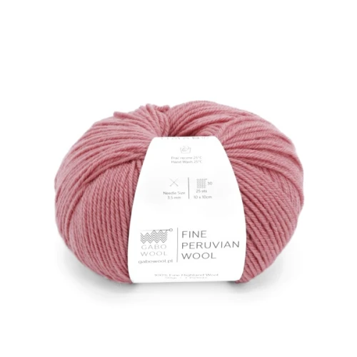 Włóczka GABO WOOL Fine Peruvian Wool 8717 sorbet malinowy