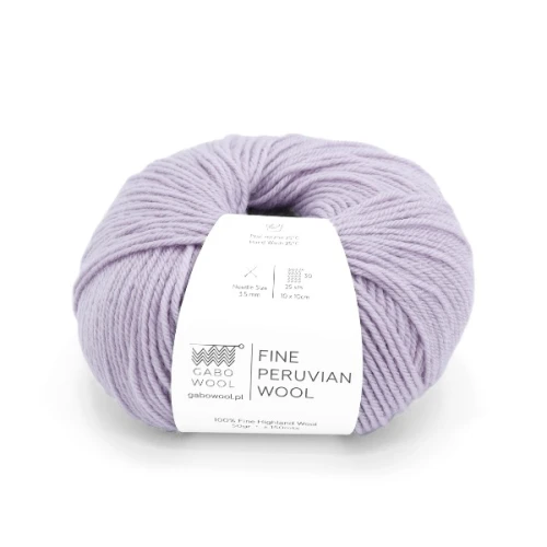 Włóczka GABO WOOL Fine Peruvian Wool 8597 jasna lila