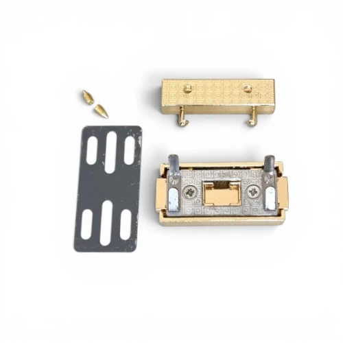 Zapięcie do torebek Tic Tak 38x29mm , złoty
