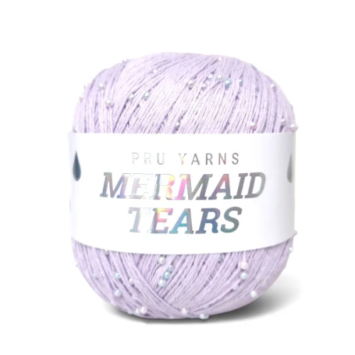 Włóczka z koralikami Pru Yarns Mermaid Tears liliowy