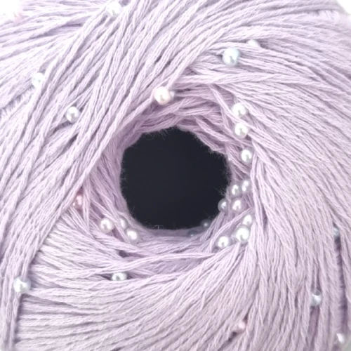 Włóczka z koralikami Pru Yarns Mermaid Tears liliowy