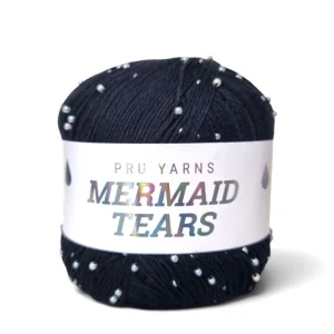 Włóczka z koralikami Pru Yarns Mermaid Tears 06 czarny