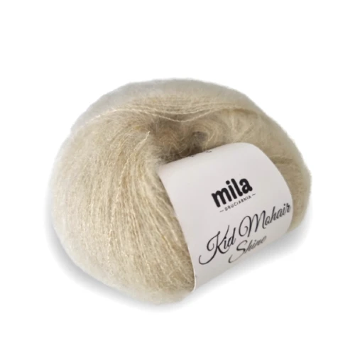 Włóczka Kid Mohair Shine 09 beżowy  z jedwabiem