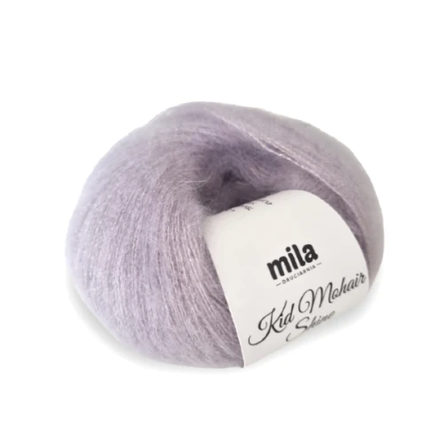 Włóczka Kid Mohair Shine 08 fioletowa mgła z jedwabiem