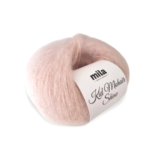 Włóczka Kid Mohair Shine 02 pudrowy mgła z jedwabiem