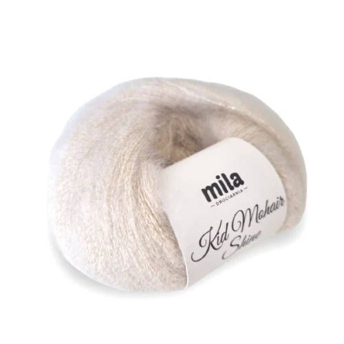 Włóczka Kid Mohair Shine 01 naturalny