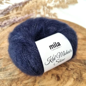 Włóczka Kid Mohair Shine 10 granatowy