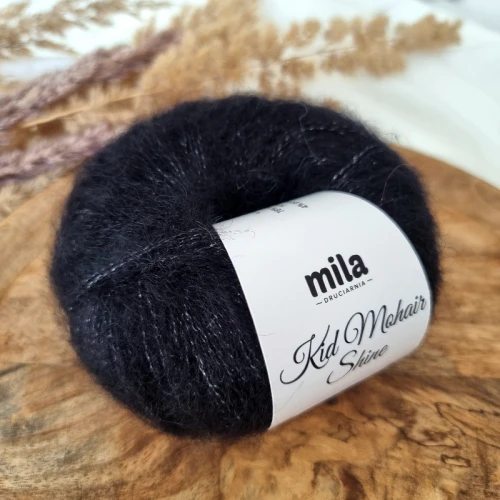 Włóczka Kid Mohair Shine 15 czarny