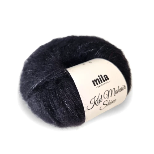Włóczka Kid Mohair Shine 15 czarny