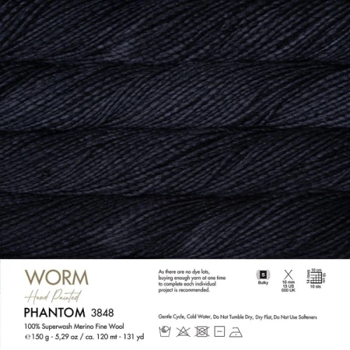 Włóczka Gazzal Worm 3848 Phantom