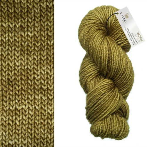 Włóczka Gazzal Worm 3853 Golden Olive