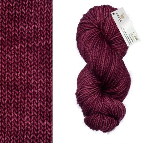Włóczka Gazzal Worm 3871 Ruby Wine