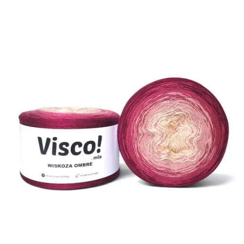 Włóczka Visco! Ombre MW41 cancer fighter