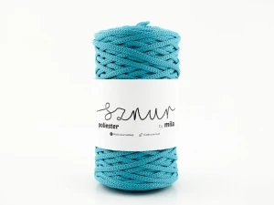 Sznurek poliestrowy  by Mila 5mm płaski, 100m, 252 lazurowy II GATUNEK