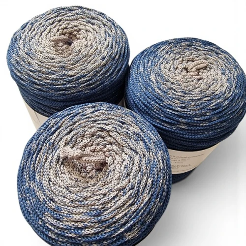 Sznurek poliestrowy OMBRE 3 mm, 300m OM28 szary/jeans II GATUNEK