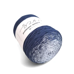 Sznurek poliestrowy OMBRE 3 mm, 300m OM04 błękitny/royal blue (1)