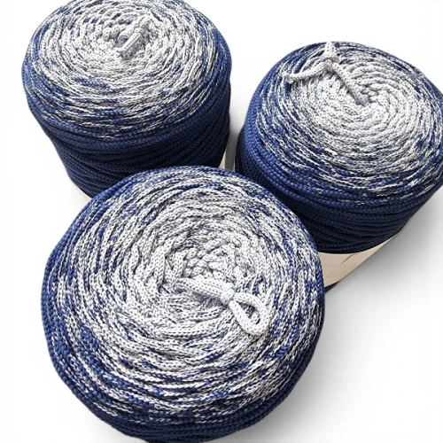 Sznurek poliestrowy OMBRE 3 mm, 300m OM04 błękitny/royal blue II GATUNEK