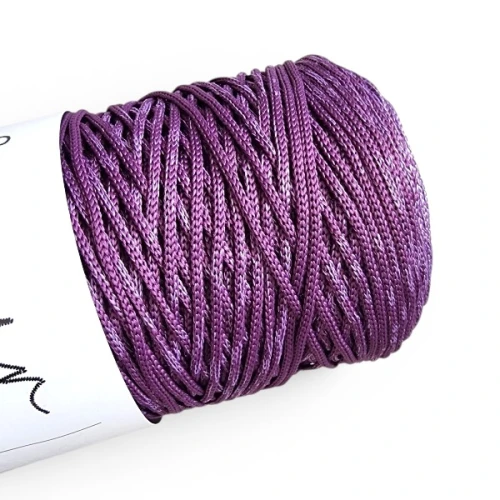 Sznurek poliestrowy OMBRE 3 mm, 300m OM46 fiolet/ciemny wrzos II GATUNEK